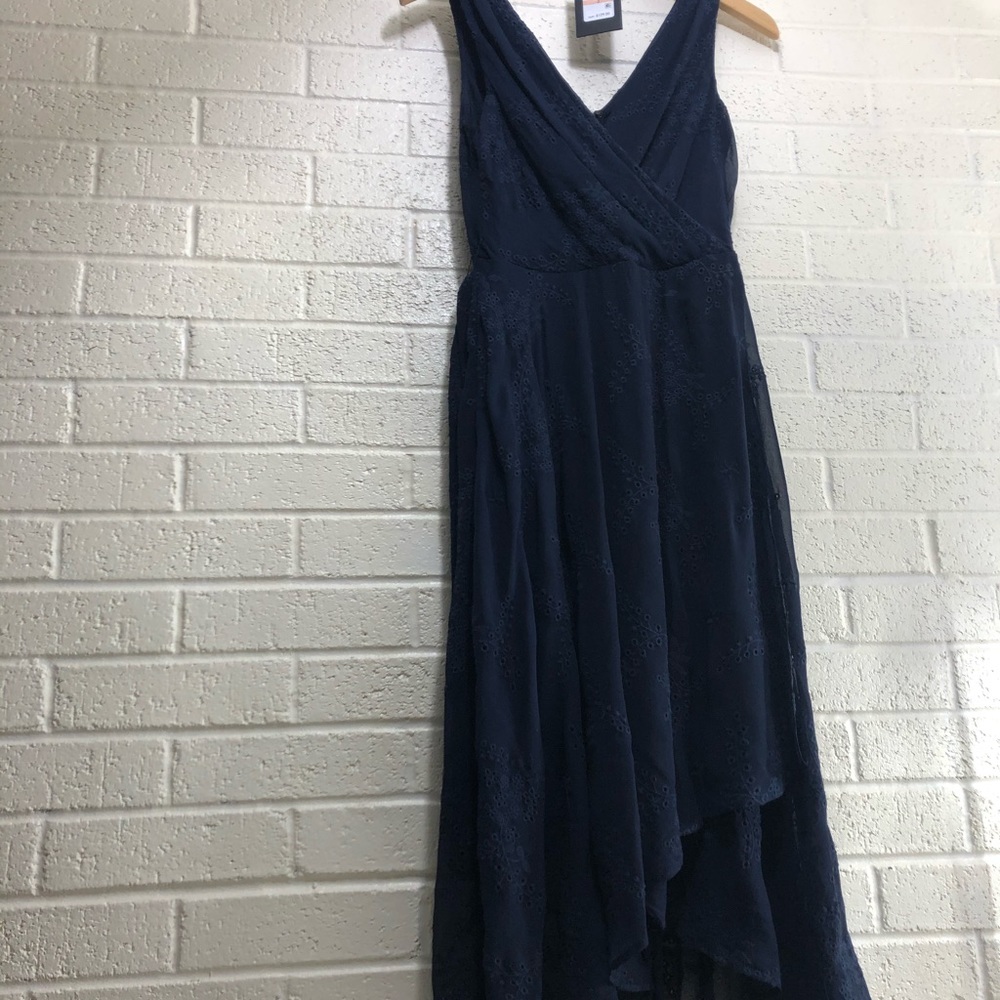 Navy blue floral lace design by DKNY